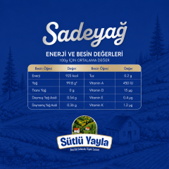 İnek Sadeyağ 17.5 Kg - Sütlü Yayla