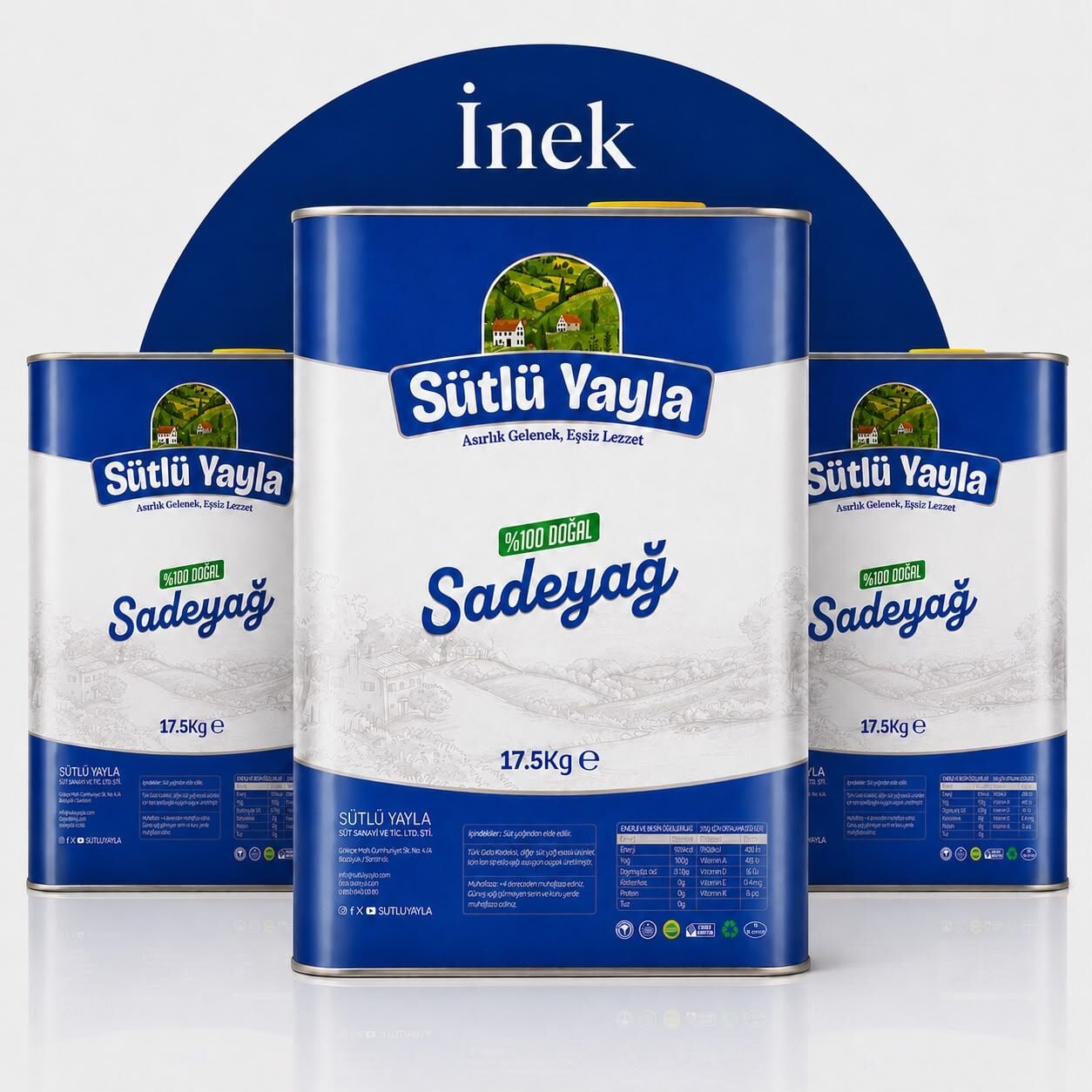 İnek Sadeyağ 17.5 Kg - Sütlü Yayla