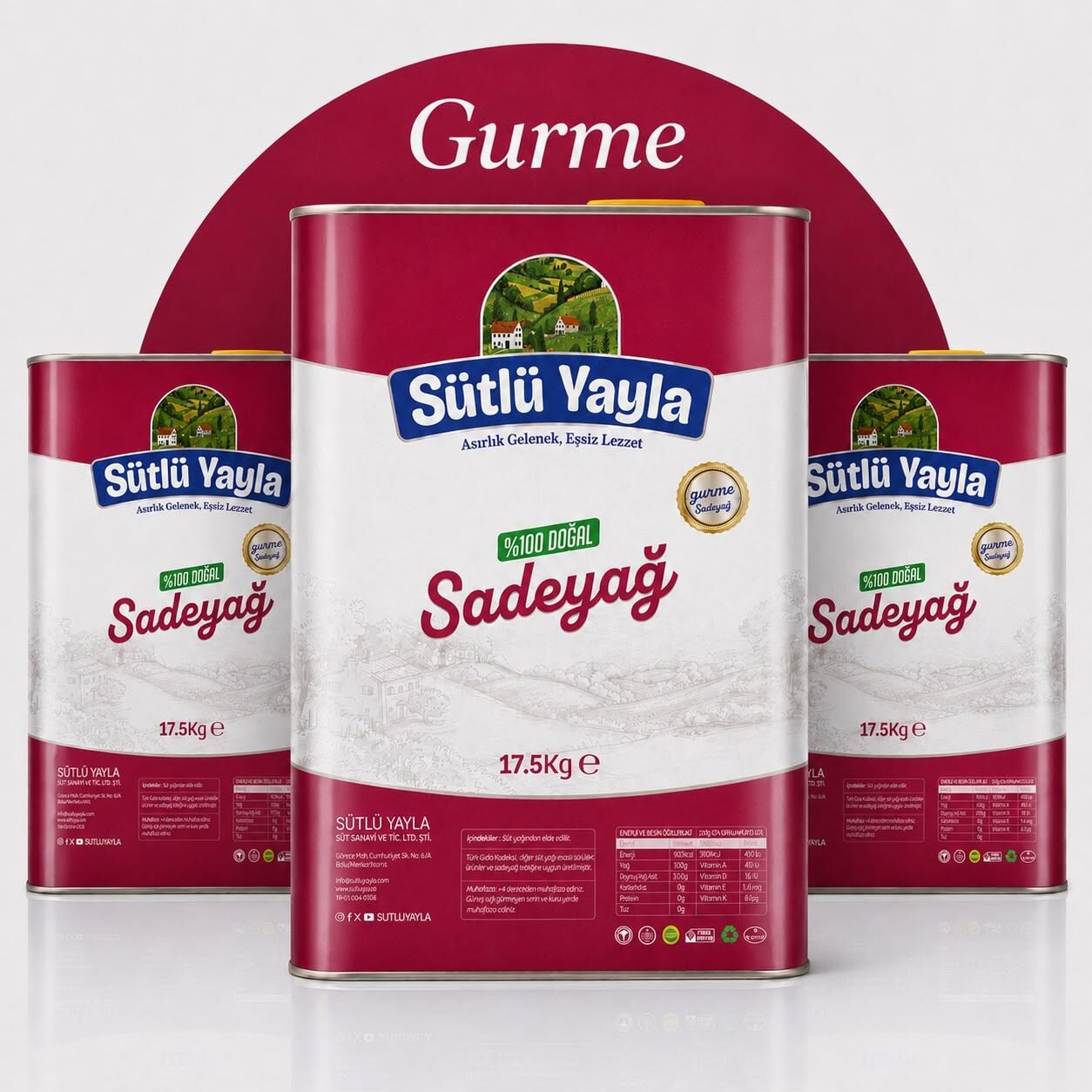 Gurme Sadeyağ  17.5 Kg - Sütlü Yayla
