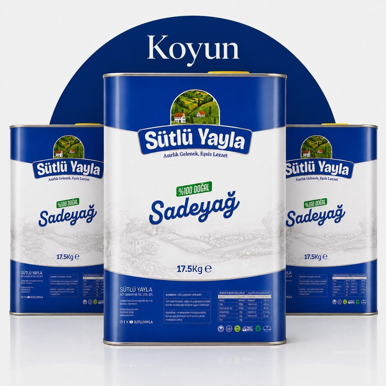 Koyun Sadeyağ 17.5 Kg - Sütlü Yayla